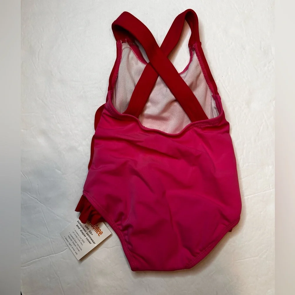 NWT Gymboree Koala Baby Girl Onepiece Swimsuit.Size 3-6 Months.Pink.Red …